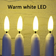 Load image into Gallery viewer, 10 White Flameless 11'' Wax Coverd Taper Candles with 2 Remote Controls