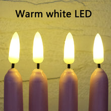 Load image into Gallery viewer, 10 Pack Pink Flameless WAX Coverd 11'' Taper Candles with 2 Remote