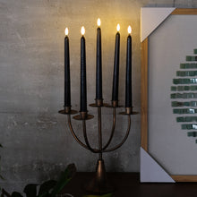 Load image into Gallery viewer, 10 Pack 11 inch Black Flameless Taper Candles with 2 Remote Controls