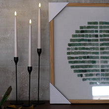 Load image into Gallery viewer, 11 inch Ivory Wax Flameless Taper Candles with Remote and Timer Diameter 0.9", Set of 4, Candle Holders not Included