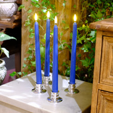 Load image into Gallery viewer, 10 Pack 11 inch Dark Blue Flameless Taper Candles with 2 Remote Controls
