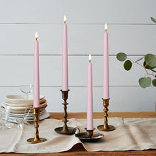 Load image into Gallery viewer, 10 Pack Pink Flameless WAX Coverd 11'' Taper Candles with 2 Remote
