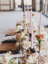 Load image into Gallery viewer, 11 inch pink Wax Flameless Taper Candles with Remote and Timer Diameter 0.9", Set of 4