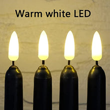 Load image into Gallery viewer, 11 inch Black Wax Flameless Taper Candles with Remote and Timer Diameter 0.9", Set of 4