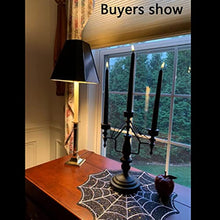 Load image into Gallery viewer, 11 inch Black Wax Flameless Taper Candles with Remote and Timer Diameter 0.9", Set of 4