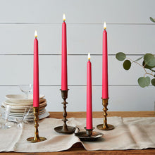 Load image into Gallery viewer, 11 inch red Wax Flameless Taper Candles with Remote and Timer Diameter 0.9&quot;, Set of 4
