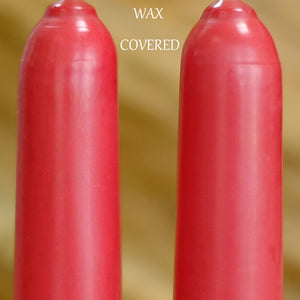 11 inch red Wax Flameless Taper Candles with Remote and Timer Diameter 0.9", Set of 4