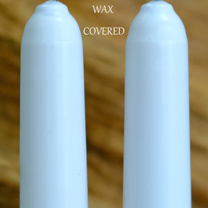 11 inch White Wax Flameless Taper Candles with Remote and Timer Diameter 0.9", Set of 4, Candle Holders not Included