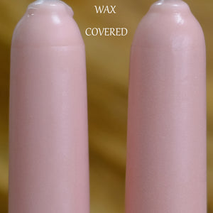 10 Pack Pink Flameless WAX Coverd 11'' Taper Candles with 2 Remote