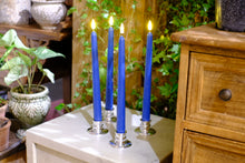 Load image into Gallery viewer, 11 inch Dark Blue Wax Flameless Taper Candles with Remote and Timer Diameter 0.9&quot;, Set of 4
