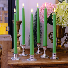 Load image into Gallery viewer, 10 Pack 11 inch Green Flameless Taper Candles with 2 Remote Controls
