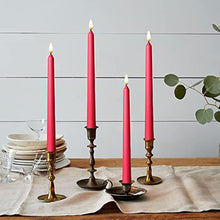 Load image into Gallery viewer, 10 Red Flameless 11&#39;&#39; Wax Coverd Taper Candles with 2 Remote
