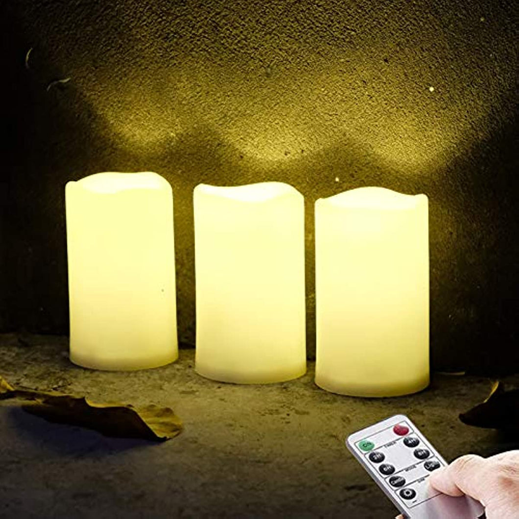 X 5'' Outdoor Waterproof Flameless Candles, Pack, Warm White LED –  NONNOZGF